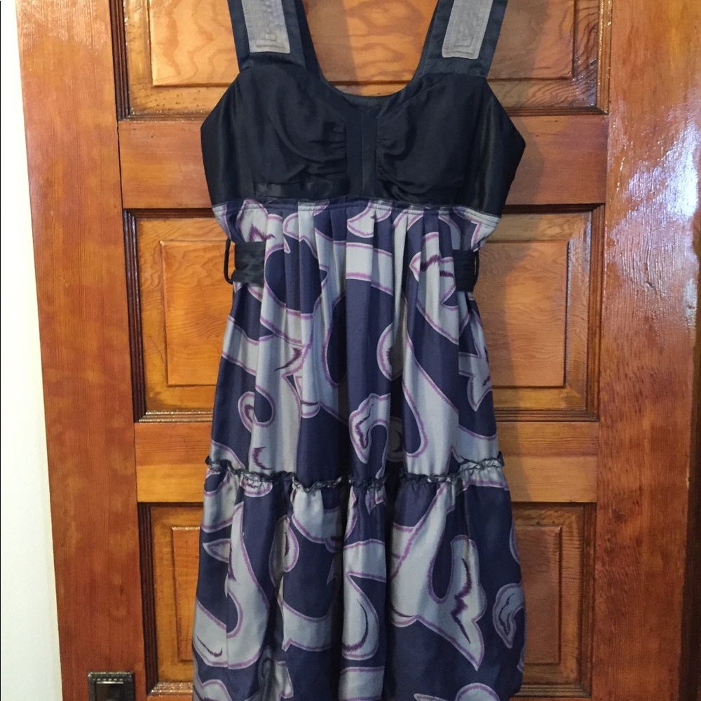 Development by Erica Davies Navy Scroll Dress 0